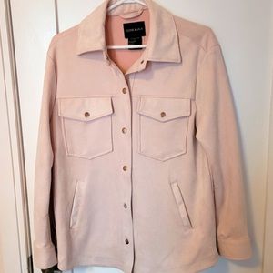Pink Plush Shacket - L